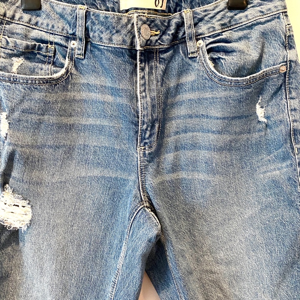 GARAGE 09 High Waisted Cropped Distressed Jeans - Picture 8 of 10